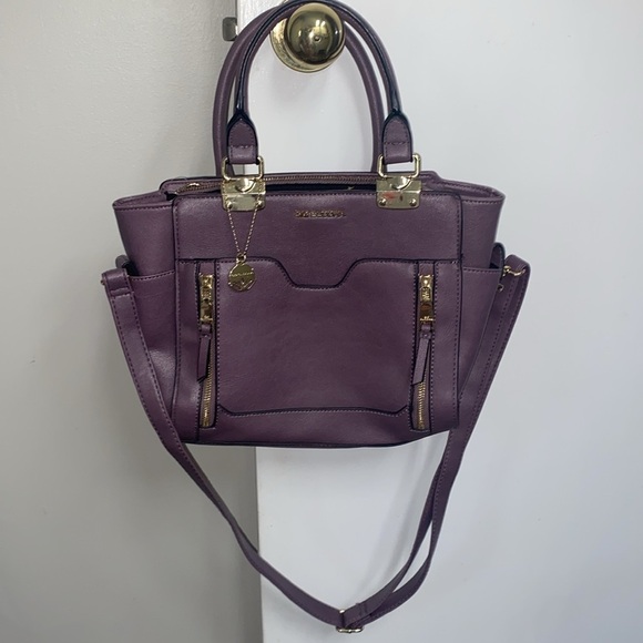 BIG BUDDHA PURPLE CROSSBODY/SHOULDER CONVERTIBLE BAG LIKE NEW CONDITION - Picture 1 of 16